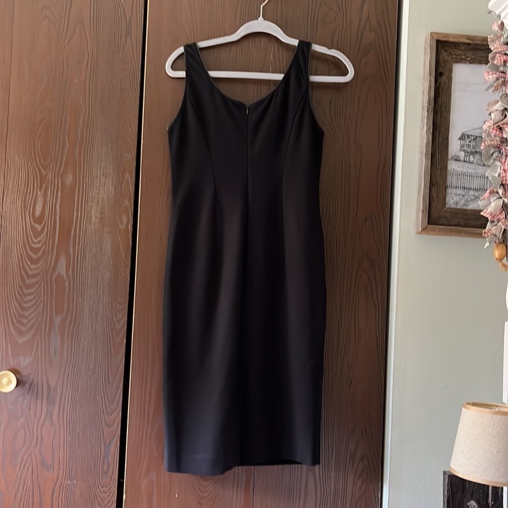 Eileen Fisher sleeveless, black midi dress. Size XS - Picture 5 of 9